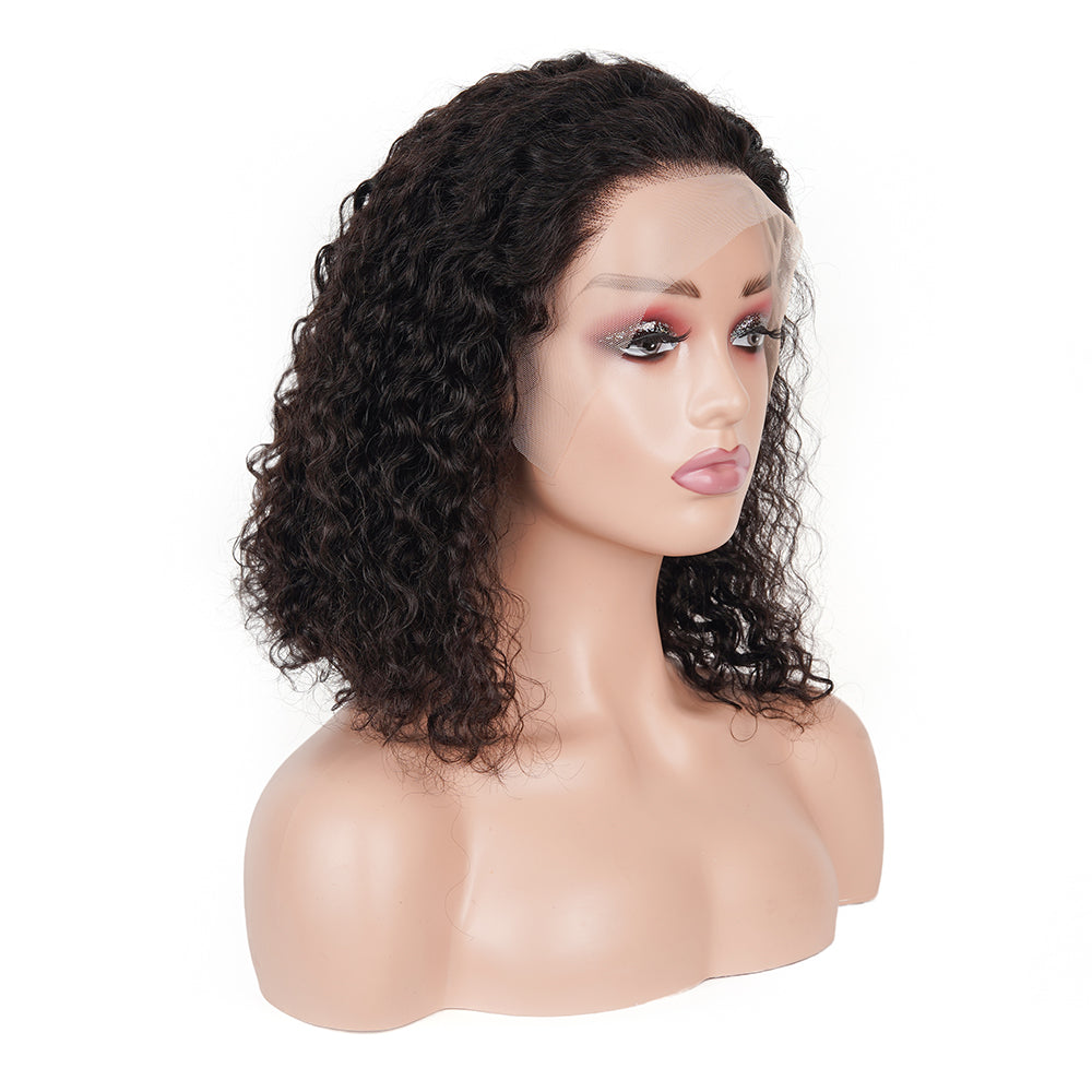 13x4 full frontal bob water wave wig