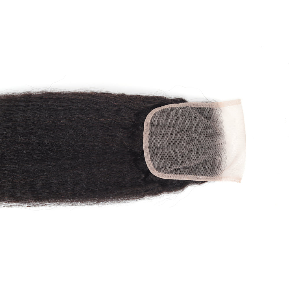 4*4 Closure kinky straight