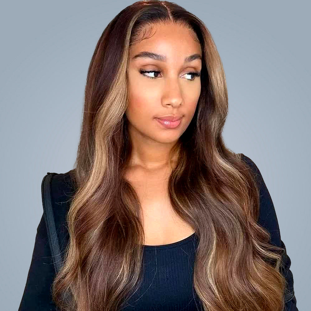 HD Highlight 4*4 Closure Wig Body Wave