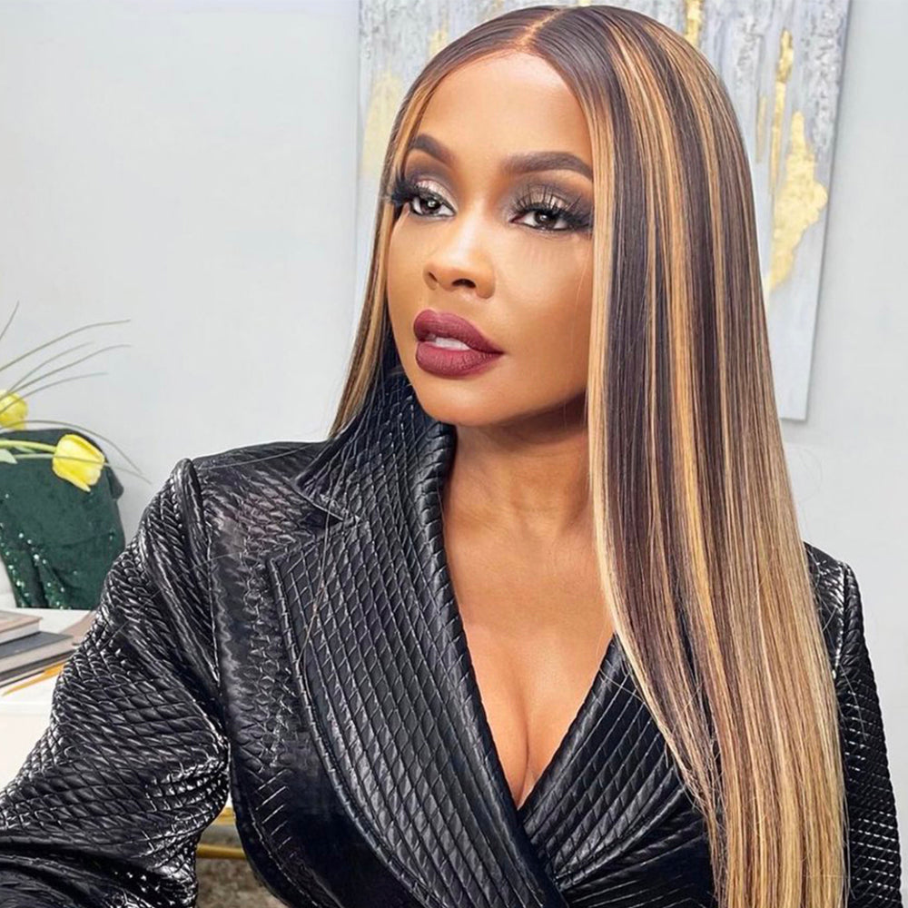 HD Highlight 4*4 Closure Wig Straight